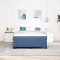 Preview: Boxspringbett Blau und Weiß 160 x 200 cm Cordstoff