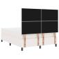 Preview: Boxspringbett Creme und Weiß 160 x 200 cm Cordstoff