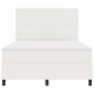 Preview: Boxspringbett Creme und Weiß 160 x 200 cm Cordstoff