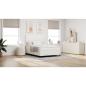 Preview: Boxspringbett Creme und Weiß 160 x 200 cm Cordstoff