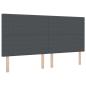 Preview: Boxspringbett Dunkelgrau und Weiß 200 x 200 cm Cordstoff