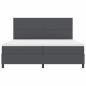 Preview: Boxspringbett Dunkelgrau und Weiß 200 x 200 cm Cordstoff