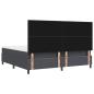 Preview: Boxspringbett Dunkelgrau und Weiß 200 x 200 cm Cordstoff