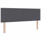 Preview: LED Boxspringbett Dunkelgrau und Weiß 140 x 190 cm Cordstoff