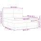 Preview: LED Boxspringbett Creme und Weiß 160 x 200 cm Cordstoff