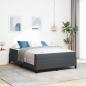 Preview: ARDEBO.de - Bettrahmen mit Matratze Dunkelgrau 160 x 200 cm Stoff