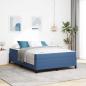 Preview: ARDEBO.de - Bettrahmen mit Matratze Blau 160 x 200 cm Stoff