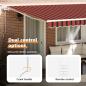 Preview: Einziehbare Markise Orange und Braun 450 x 350 cm