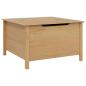 Preview: Couchtisch mit Schubladen HILL Honigbraun 79,5 x 79,5 x 49 cm