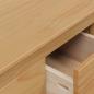 Preview: Couchtisch mit Schubladen HILL Honigbraun 79,5 x 79,5 x 49 cm