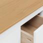 Preview: Couchtisch HILL Weiß und Honigbraun 79,5 x 79,5 x 49 cm