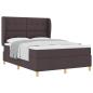 Preview: Boxspringbett mit Kopfteil Dunkelbraun 200 x 160 cm Stoff