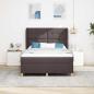 Preview: Boxspringbett mit Kopfteil Dunkelbraun 200 x 160 cm Stoff