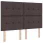 Preview: Boxspringbett mit Kopfteil Dunkelbraun 200 x 160 cm Stoff
