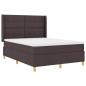 Preview: Boxspringbett mit Kopfteil Dunkelbraun 160 x 200 cm Stoff