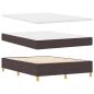 Preview: Boxspringbett mit Kopfteil Dunkelbraun 160 x 200 cm Stoff