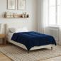Preview: ARDEBO.de - Winterbettdecke Gepolstert Dunkelblau 140 x 220 cm Mikrofaser