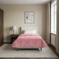 Preview: ARDEBO.de - Sommerdecke Rosa 140 x 220 cm Mikrofaser und Teddy-Fleece