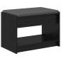 Preview: Flurbank Schwarz Eichen-Optik 63 x 38 x 45 cm