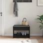 Preview: Flurbank Schwarz Eichen-Optik 63 x 38 x 45 cm