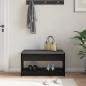 Preview: Flurbank Schwarz Eichen-Optik 83 x 38 x 45 cm