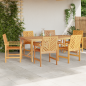 Preview: Garten Essgruppe 7 Stk. Braun Massivholz Akazie