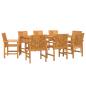 Preview: Garten Essgruppe 9 pcs Braun Massivholz Akazie