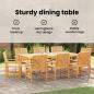 Preview: Garten Essgruppe 9 Stk. Braun Massivholz Akazie