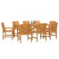 Preview: Garten Essgruppe 9 pcs Braun Massivholz Akazie