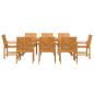 Preview: Garten Essgruppe 9 pcs Braun Massivholz Akazie