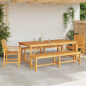 Preview: Garten Essgruppe 5 Stk. Braun Massivholz Akazie
