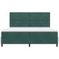 Preview: Boxspringbett mit Matratze Dunkelgrün 200 x 200 cm Stoff