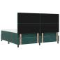 Preview: Boxspringbett mit Matratze Dunkelgrün 200 x 200 cm Stoff