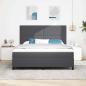 Preview: Boxspringbett Dunkelgrau und Weiß 180 x 200 cm Cordstoff