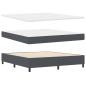 Preview: Boxspringbett Dunkelgrau und Weiß 180 x 200 cm Cordstoff