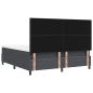 Preview: Boxspringbett Dunkelgrau und Weiß 180 x 200 cm Cordstoff