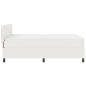 Preview: LED Boxspringbett Creme und Weiß 140 x 190 cm Cordstoff