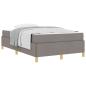 Preview: Bettrahmen Taupe 120 x 190 cm Stoff