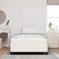 Preview: Bettrahmen mit Matratze Creme 120 x 190 cm Stoff