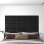 Preview: ARDEBO.de - Wandkopfteilen 12 Stk. 30 x 15 cm Schwarz Stoff