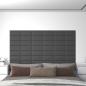 Preview: ARDEBO.de - Wandkopfteilen 12 Stk. 30 x 15 cm Grau Stoff