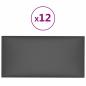 Preview: Wandkopfteilen 12 Stk. 30 x 15 cm Grau Stoff