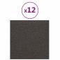 Preview: Wandkopfteilen 12 Stk. 30 x 30 cm Dunkelgrau Stoff