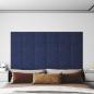 Preview: ARDEBO.de - Wandkopfteilen 12 Stk. 30 x 30 cm Blau Stoff