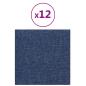 Preview: Wandkopfteilen 12 Stk. 30 x 30 cm Blau Stoff