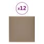 Preview: Wandkopfteilen 12 Stk. 30 x 30 cm Cappuccino Stoff