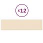 Preview: Wandkopfteilen 12 Stk. 60 x 15 cm Creme Stoff