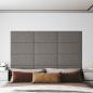 Preview: ARDEBO.de - Wandkopfteilen 12 Stk. 60 x 30 cm Hellgrau Stoff