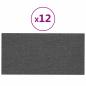 Preview: Wandkopfteilen 12 Stk. 60 x 30 cm Dunkelgrau Stoff