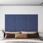 Preview: ARDEBO.de - Wandkopfteilen 12 Stk. 60 x 30 cm Blau Stoff